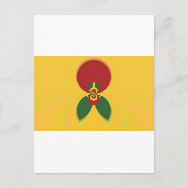 Rasta Colours Abstract Art Print Postcard (Front)