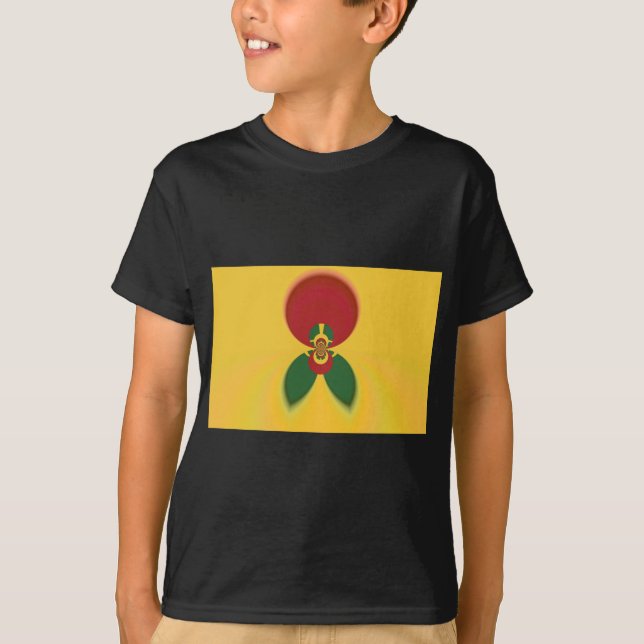 Rasta Colours Abstract Art Print T-Shirt (Front)