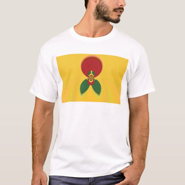 Rasta Colours Abstract Art Print T-Shirt (Front)