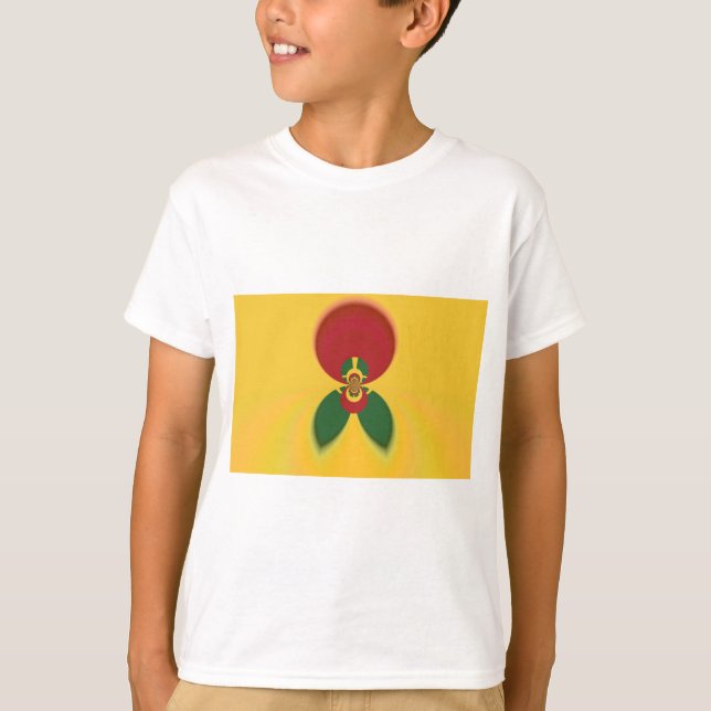 Rasta Colours Abstract Art Print T-Shirt (Front)