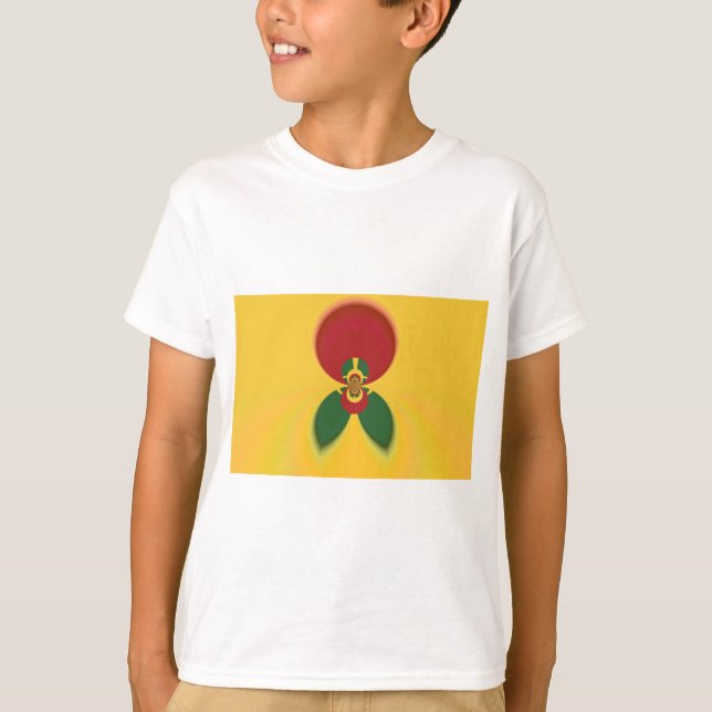 Rasta Colours Abstract Art Print T-Shirt (Front)