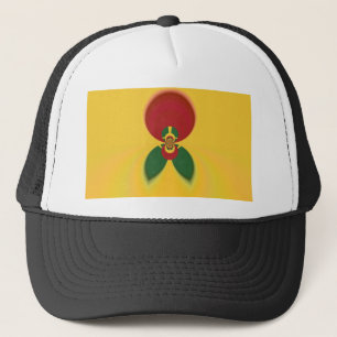 Rasta Colours Abstract Art Print Trucker Hat