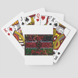 Rasta colours playing cards
