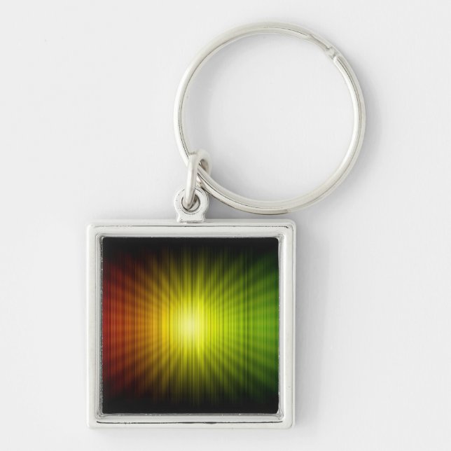 Rasta Colours Red Gold and Green Keychain (Front)