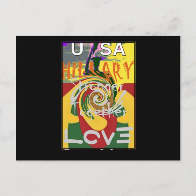 Rasta Colours Red Golden Green Hillary Art Print Postcard (Front)