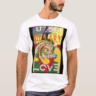Rasta Colours Red Golden Green Hillary Art Print T-Shirt