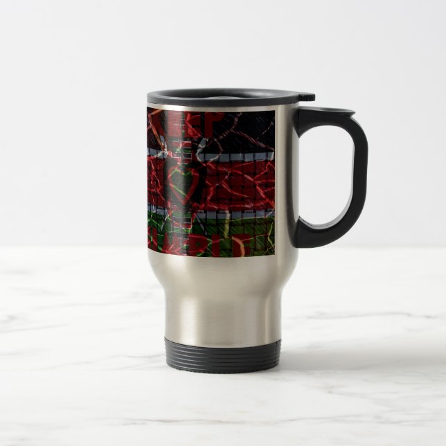 Rasta colours travel mug (Right)