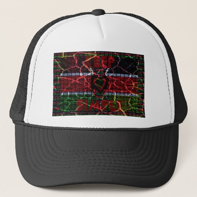 Rasta colours trucker hat (Front)