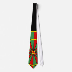 Rasta Dartboard Pattern Tie
