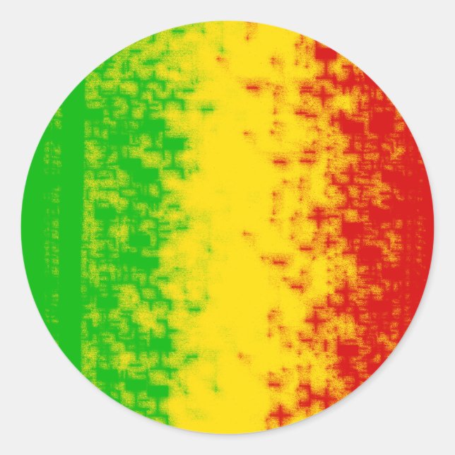Rasta Design Classic Round Sticker (Front)