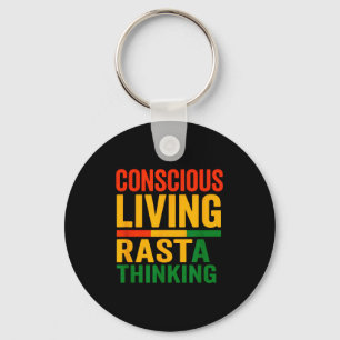 Rasta Design, Conscious Living, Motivational Sayin Keychain