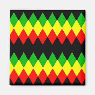 Rasta Diamonds. Red Gold and Green. Jah Rastafari Magnet