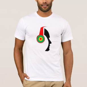 Rasta face silhouette headphones T-Shirt