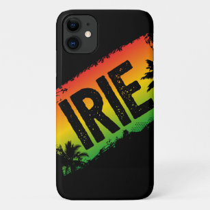 Rasta Flag Coloured Jamaican IRIE Quote Palm Trees Case-Mate iPhone Case