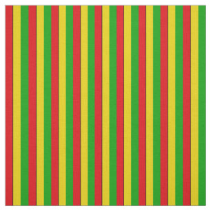 Rasta Flag Coloured Reggae Stripes Fabric