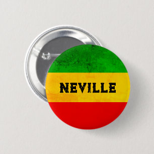Rasta Flag Coloured Striped Reggae 2 Inch Round Button