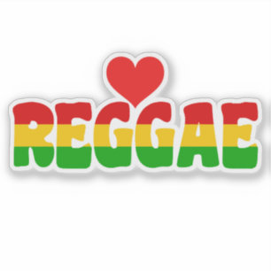 Rasta Flag Colours Love Reggae Text