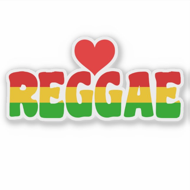 Rasta Flag Colours Love Reggae Text (Front)
