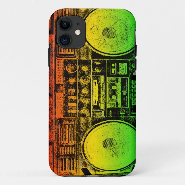 Rasta ghetto blaster Case-Mate iPhone case (Back)