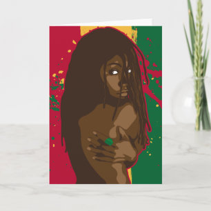 Rasta Girl Card