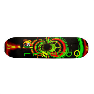 Rasta glow skateboard