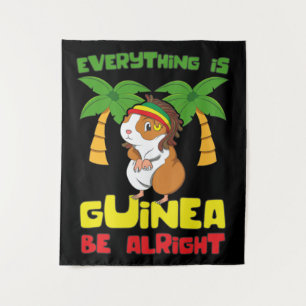 Rasta Guinea Pig Tapestry
