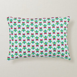 Rasta Island Colours Tribal Turtle Floral Accent Pillow