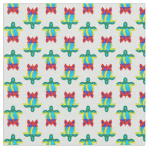 Rasta Island Colours Tribal Turtle Floral Fabric