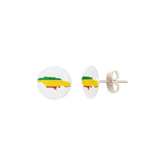 Rasta/Jamaica/Ethiopian  MapFlag Studs