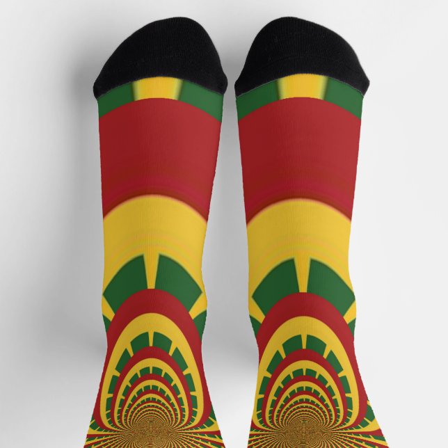 Rasta Jamaica's Rasta Colours Reggae Is Fun Socks (Top)