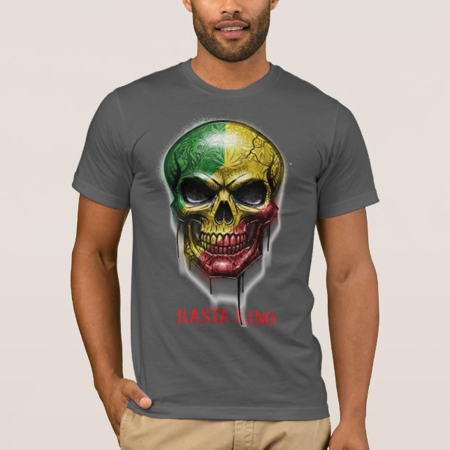 RASTA KING SKULL T-Shirt (Front)