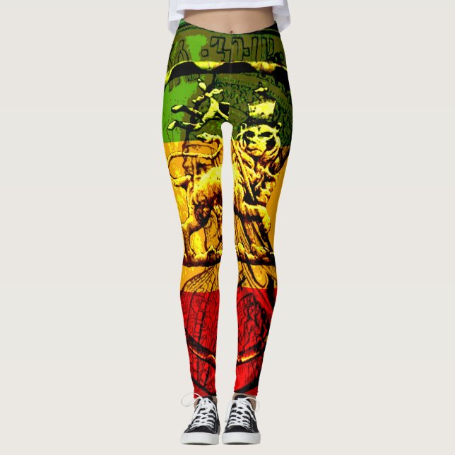 Rasta Leggings Lion de Juda Design (Devant)