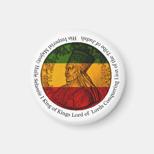 Rasta Lion conquérant de Judah Sa Majesté Magnet