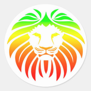Rasta Lion Head Classic Round Sticker