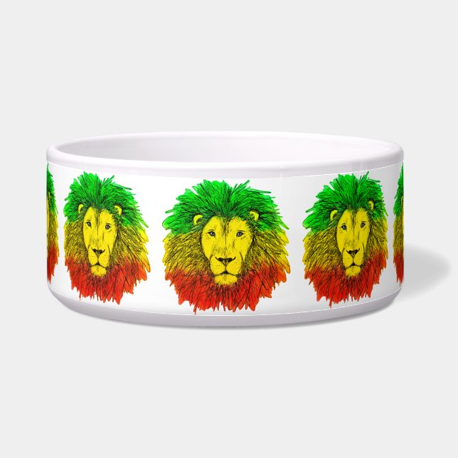Rasta lion head red yellow green drawing Jamaica  (Front)