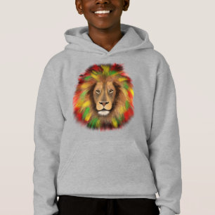 Rasta lion head red yellow green drawing Jamaica