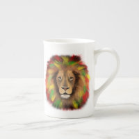 Rasta lion head red yellow green drawing Jamaica