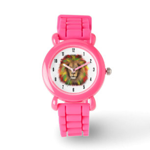 Rasta lion head red yellow green drawing Jamaica  Watch