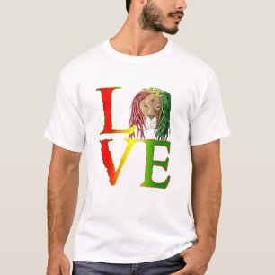 Rasta Lion Jamaican Reggae Love T-Shirt