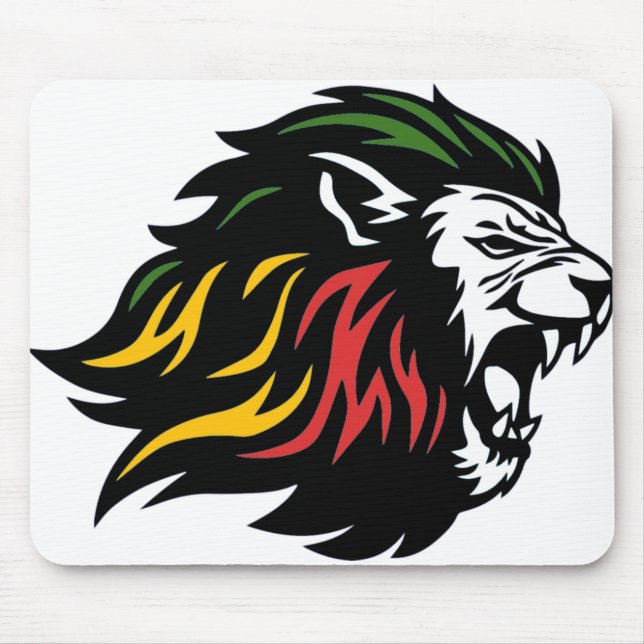 Rasta Lion Mouse Pad (Front)