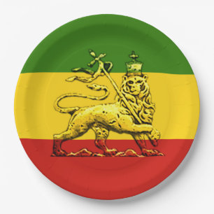 Rasta Lion of Judah Paper Plate