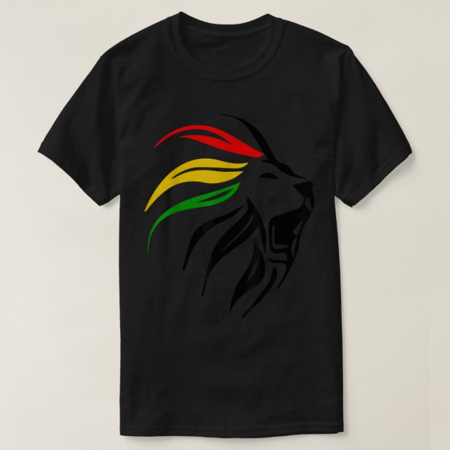 Rasta Lion Rastafari Colours Gift for Reggae Lover T-Shirt (Design Front)