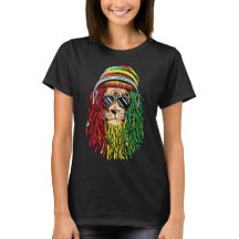 RASTA LION Rastafarian Jamaican reggae Music shirt