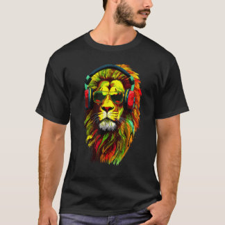 Rasta Lion Stylish Rastafari Reggae & Jamaica Vibe T-Shirt