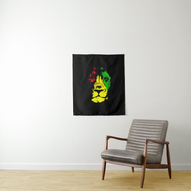 Rasta Lion Tapestry (In Situ)