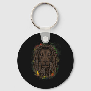 Rasta Lion With Dreads - Show Your Pride And Regga Keychain
