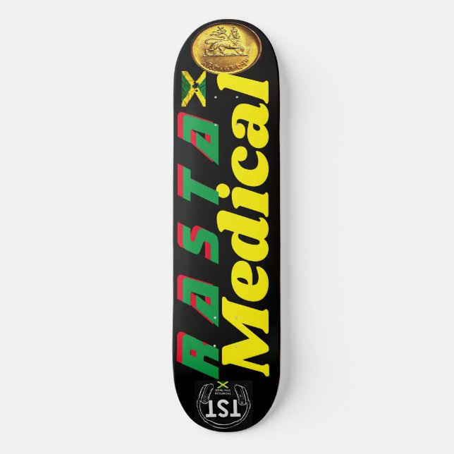 RASTA MEDICAL  8 1/2" Skateboard Deck (Front)