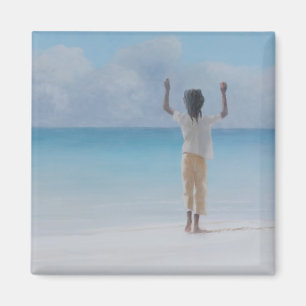 Rasta on beach 2012 magnet