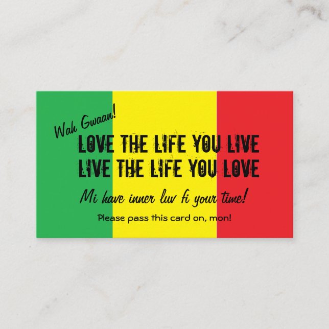 Rasta paie la carte de transfert (Devant)