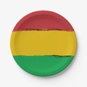Rasta Paper Plate